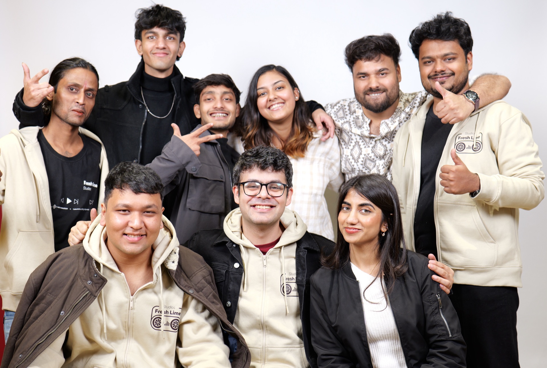 Fresh Lime Studios team at the studio